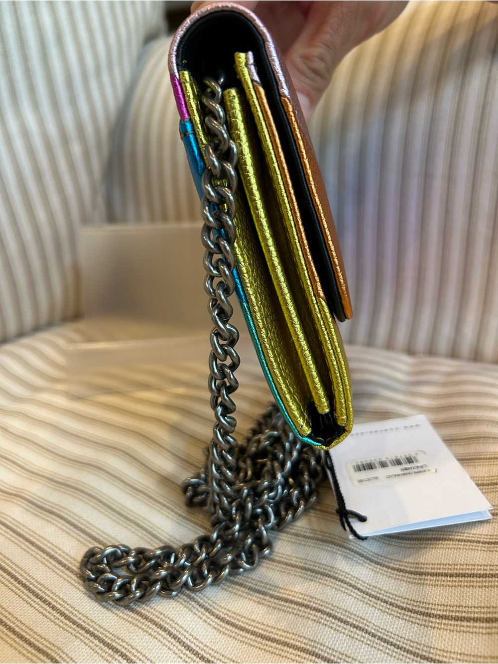 Kurt Geiger London Kensington Rainbow Wallet Crossbody Bag NWT - Picture 4 of 9